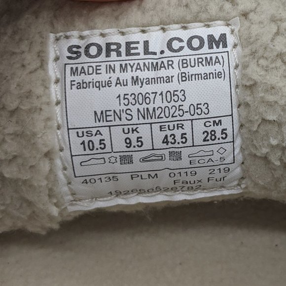 Sorel Men's Suede Gray Dude Moc Slippers Size 10.5 - Picture 7 of 8